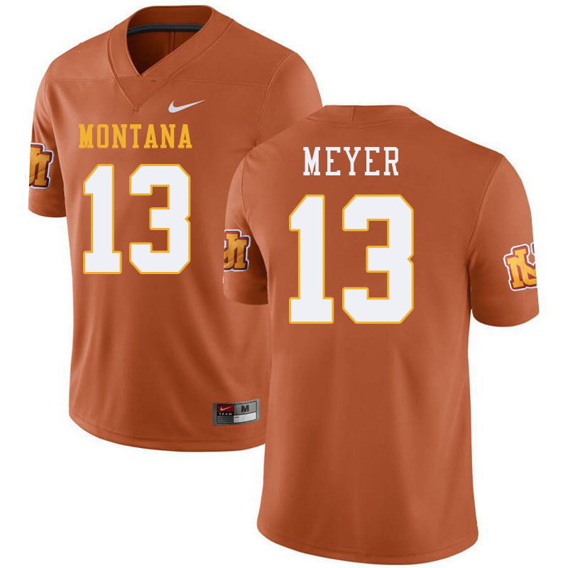 Montana Grizzlies #13 Ryder Meyer College Football Jerseys Stitched Sale-Throwback